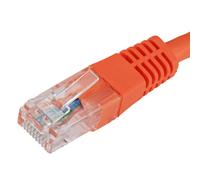 Cablenet 0.5m Cat6 RJ45 Orange U/UTP PVC 24AWG Flush Moulded Booted Pa