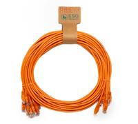 Cablenet 0.5m Cat6 RJ45 Orange U/UTP PVC 24AWG Flush Moulded Booted Pa