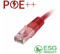 Cablenet 0.5m Cat6 RJ45 Red U/UTP PVC 24AWG Flush Moulded Booted Patch Lead (PK 100)