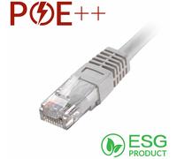 Cablenet 0.5m Cat6 RJ45 White U/UTP PVC 24AWG Flush Moulded Booted Pat