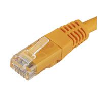 Cablenet 0.5m Cat6 RJ45 Yellow U/UTP PVC 24AWG Flush Moulded Booted Pa