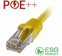 Cablenet 0.5m Cat6a RJ45 Yellow S/FTP LSOH 26AWG Snagless Booted Patch