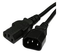 Cablenet 0.5m IEC C14 - IEC C13 H05Z1Z1-F Black LSOH 0.75mm Power Lead