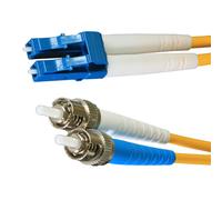 Cablenet 0.5m OS2 9/125 LC-ST Duplex Yellow LSOH Fibre Patch Lead