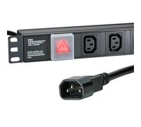 Cablenet 10 Way IEC - C13 Vertical 1u PDU with IEC - C14 3m Feed