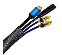 Cablenet 100m Braided Sleeving 30mm-55mm (75mm max) LSOH Black