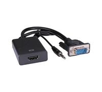 Cablenet 1080p 60Hz SVGA 3.5mm Audio - HDMI Female Black Converter