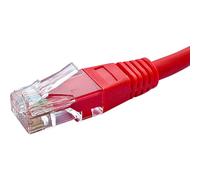 Cablenet 10m Cat5e RJ45 Red U/UTP PVC 24AWG Flush Moulded Booted Patch