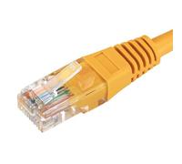 Cablenet 10m Cat5e RJ45 Yellow U/UTP PVC 24AWG Flush Moulded Booted Pa