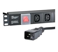 Cablenet 12 Way IEC - C13 Horizontal 1u PDU with IEC - C20 3m Feed
