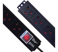 Cablenet 12 Way UK Vertical 1.5u PDU with UK 3m Feed