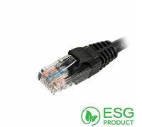 Cablenet 1m Cat5e RJ45 Black U/UTP LSOH 24AWG Snagless Booted Patch Le