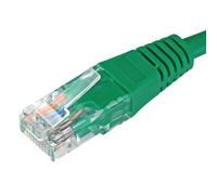 Cablenet 1m Cat5e RJ45 Green U/UTP PVC 24AWG Flush Moulded Booted Patc