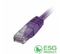 Cablenet 1m Cat5e RJ45 Violet U/UTP PVC 24AWG Flush Moulded Booted Pat