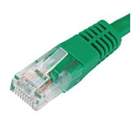 Cablenet 1m Cat6 RJ45 Green U/UTP PVC 24AWG Flush Moulded Booted Patch