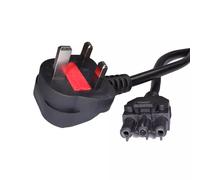 Cablenet 1m GST18 Female - UK 13Amp Plug Wieland Black PVC Power Leads
