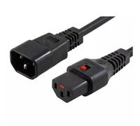 Cablenet 1m IEC C14 - IEC C13 IEC Lock Black PVC 1.0mm Power Leads