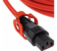 Cablenet 1m IEC C14 - IEC C13 IEC Lock + Orange PVC 1.0mm Power Leads