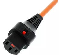 Cablenet 1m IEC C14 - IEC C13 IEC Lock Orange PVC 1.0mm Power Leads. Cable length: 1 m Connector 1: C14 coupler Connector 2: C13 coupler
