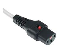 Cablenet 1m IEC C14 - IEC C13 IEC Lock White PVC 1.0mm Power Leads