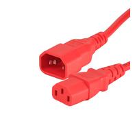 Cablenet 1m IEC C14 - IEC C13 Red PVC 0.75mm Power Leads