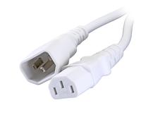 Cablenet 1m IEC C14 - IEC C13 White PVC 0.75mm Power Leads