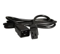 Cablenet 1m IEC C20 - IEC C19 Black PVC 1.5mm Power Leads