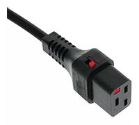 Cablenet 1m IEC C20 - IEC C19 IEC Lock Black PVC 1.5mm Power Leads