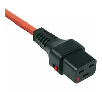 Cablenet 1m IEC C20 - IEC C19 IEC Lock Orange PVC 1.5mm Power Leads