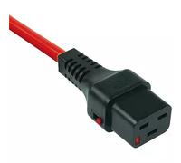 Cablenet 1m IEC C20 - IEC C19 IEC Lock Red PVC 1.5mm Power Leads. Cable length: 1 m Connector 1: C20 coupler Connector 2: IEC C19
