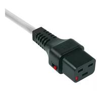 Cablenet 1m IEC C20 - IEC C19 IEC Lock White PVC 1.5mm Power Leads