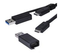 Cablenet 1m USB 3.1c Male - USB 3.1c Male Black Cable with USB 3.0 Ada