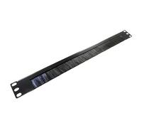 Cablenet 1u Brush Strip Panel Half Open top Style Black
