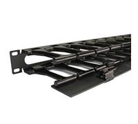 Cablenet 1u Slotted Finger 19inch 92mm Depth Cable Management Black