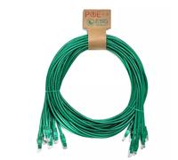 Cablenet 2.5m Cat6 RJ45 Green U/UTP PVC 24AWG Flush Moulded Booted Patch Lead (PK10)