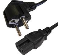 Cablenet 2.5m Right Angle Schuko - IEC C15 Hot Black H05RN-F 1.0mm Pow