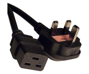 Cablenet 2.5m UK (13 Amp) - IEC C19 Black PVC 1.5mm Power Leads
