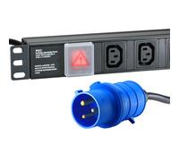 Cablenet 20 Way IEC - C13 Vertical 1.5u PDU with 32Amp Commando 3m Feed