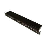 Cablenet 24 Port Cat6 FTP 1u Patch Panel. Connector(s): RJ-45 Connector contacts plating: Gold Cable types supported: Cat5e Cat6. Mounting: Rack mounting Rack capacity: 1U Product colour: Black. Width
