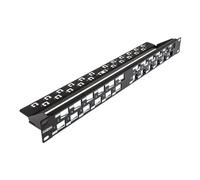 Cablenet 24 Port Cat6a 1u Unloaded Keystone (Angled Jacks) Patch Panel
