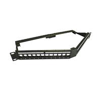 Cablenet 24 Port Cat6a 1u Unloaded Keystone Angled Patch Panel