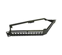 Cablenet 24 Port Cat6a 1u Unloaded Keystone Angled Patch Panel