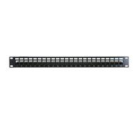 Cablenet 24 Port Cat6a 1u Unloaded Keystone Patch Panel