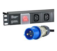 Cablenet 24 Way IEC - C13 Vertical 1.5u PDU with 16Amp Commando 3m Feed
