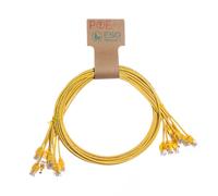 Cablenet 2m Cat6 RJ45 Yellow U/UTP LSOH 30AWG Slim Snagless Booted Pat