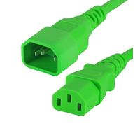 Cablenet 2m IEC C14 - IEC C13 Green PVC 0.75mm Power Leads