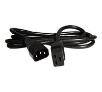 Cablenet 2m IEC C14 - IEC C19 Black PVC 1.5mm Power Leads. Cable length: 2 m Connector 1: C14 coupler Connector 2: C19 coupler. Input voltage: 250 V Input current: 10 A