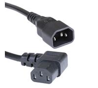 Cablenet 2m IEC C14 - Right Angle IEC C13 Black PVC 1.0mm Power Leads