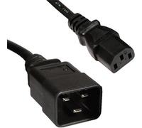 Cablenet 2m IEC C20 - IEC C13 Black PVC 1.5mm Power Leads