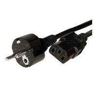 Cablenet 2m Straight Schuko - IEC C13 Black PVC 0.75mm Power Leads